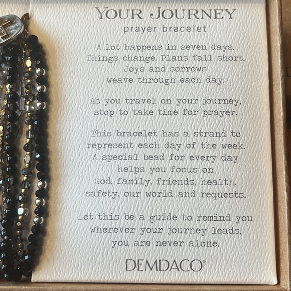 Demdaco Your Journey Prayer Bracelet NWT Black - Picture 3 of 4